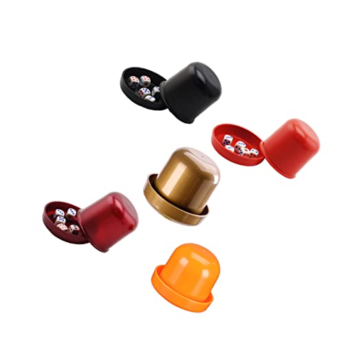TOYANDONA 5sätze Thickened Dice Cup Mit Würfeln Anti-Cheat Würfelbecher Für Ktv Und Barspiele Bruchsicher Transparentem Deckel Schwarz Rot Orange Und Perlmutt TOYANDONA 5sätze Thickened Dice Cup Mit Würfeln Anti-Cheat Würfelbecher Für Ktv Und Barspiele Bruchsicher Transparentem Deckel Schwarz Rot Orange Und Perlmutt von TOYANDONA