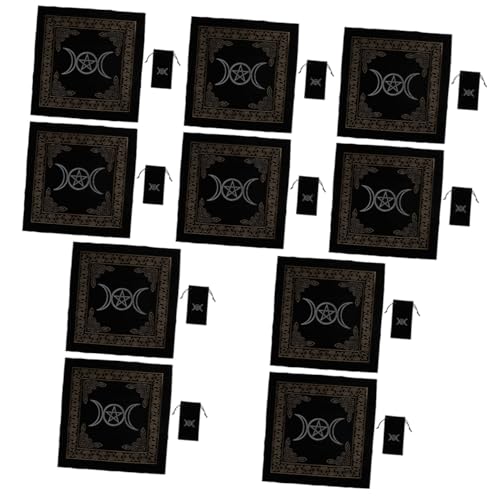 TOYANDONA 5 Sätze Tarot-Tischdecke Altar Tischdecke Aufbewahrungstasche für Tarotkarten Tarot-Deck-Halter Tarot Karten Set mit Buch tarotkarten Set dekorative Tischdecke Altarabdeckung Stoff von TOYANDONA