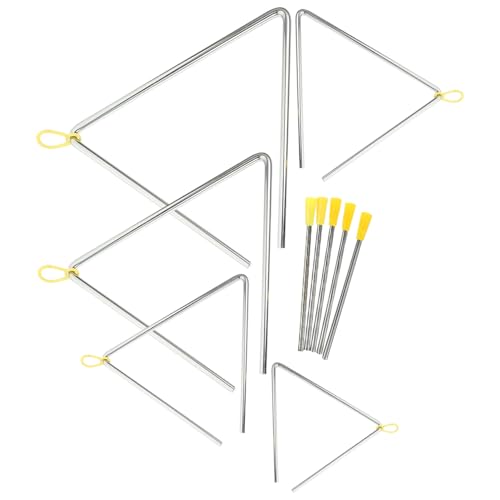 TOYANDONA 5 Sätze Teiliges Dreieck Percussion Musikinstrument für Hochwertigem Stahl Glatte Oberfläche Sicher und Langlebig für Musikalische Früherziehung und Kreatives Lernen TOYANDONA 5 Sätze Teiliges Dreieck Percussion Musikinstrument für Hochwertigem Stahl Glatte Oberfläche Sicher und Langlebig für Musikalische Früherziehung und Kreatives Lernen von TOYANDONA
