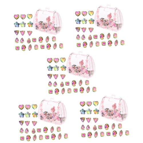 TOYANDONA 5 Sets Kinder Juwelenspielzeug Gefälschter Diamant Tisch Streusteine ​​Für Kinder Gefälschtes Edelsteinmodell Künstliche Edelsteine Juwelen Tauch Edelsteine Party von TOYANDONA