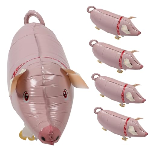 TOYANDONA 5 Stück Ballon Laufendes Aufblasbares Schwimmbecken Hüpfendes Party Dekoration Figur Mini Enten Badewanne Cartoon Einhorn Tiere Haustier Lamm von TOYANDONA