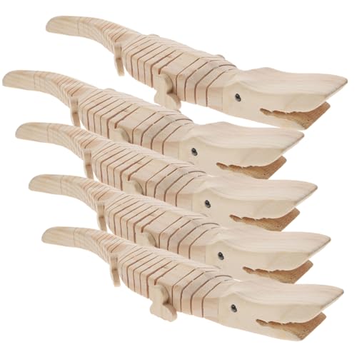TOYANDONA 5 Stück Teiliges Kleines Holz Krokodil Bastelset Naturgetreues DIY Holzspielzeug Unvollendetes Holzmodell für Kreativen und Basteln TOYANDONA 5 Stück Teiliges Kleines Holz Krokodil Bastelset Naturgetreues DIY Holzspielzeug Unvollendetes Holzmodell für Kreativen und Basteln von TOYANDONA