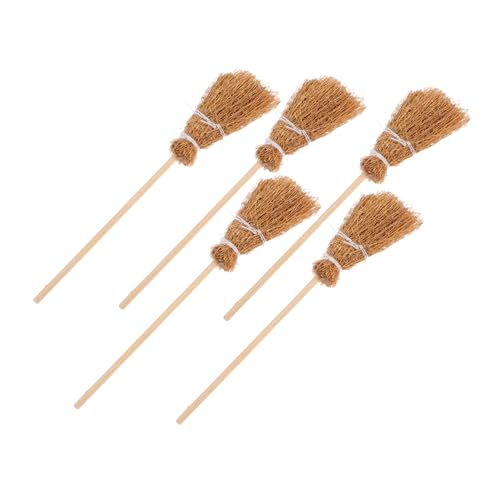 TOYANDONA 5 Stück Teiliges Mini Besen Set aus Strohgeflecht Dekorative Kleine Hexenbesen für Puppenhaus Miniatur Reinigungszubehör Garten und Küchen Dekoration für DIY Sammler TOYANDONA 5 Stück Teiliges Mini Besen Set aus Strohgeflecht Dekorative Kleine Hexenbesen für Puppenhaus Miniatur Reinigungszubehör Garten und Küchen Dekoration für DIY Sammler von TOYANDONA