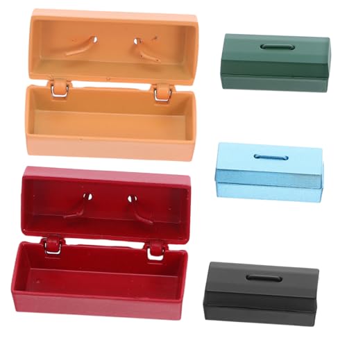 TOYANDONA 5 Stück Teiliges Mini Werkzeugkasten Miniatur Metall Mini Aufbewahrungsbox für Puppenhaus Szenendekoration Realistische Kleine Werkzeugkiste TOYANDONA 5 Stück Teiliges Mini Werkzeugkasten Miniatur Metall Mini Aufbewahrungsbox für Puppenhaus Szenendekoration Realistische Kleine Werkzeugkiste von TOYANDONA