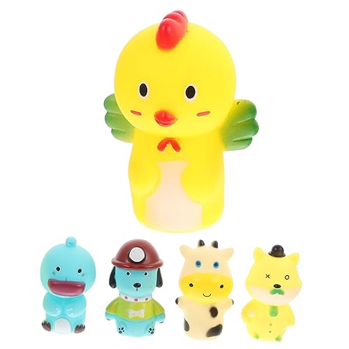 TOYANDONA 5 Stück Tierfingerpuppe Die Marionetten Puppen Kinderfäustlinge Kinderspielzeug Cartoon Puppenspielzeug Handpuppe Kleine Handpuppe Fingerspielzeug Für Party Handpuppe Vinyl von TOYANDONA