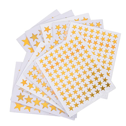 TOYANDONA 50 Blatt Sterne-Aufkleber Aufkleber Stickers for schulzubehör Heimschule Nagelkunstaufkleber Schüler belohnen Aufkleber Belohnungsaufkleber für den Kindergarten Golden von TOYANDONA