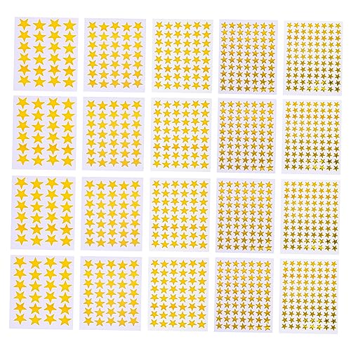 TOYANDONA 50 Blatt Sterne-Aufkleber Belohnungsaufkleber Für Den Kindergarten Schulmaterial Für Kinder Aufkleber Für Glitzeraufkleber Abnehmbarer Sternaufkleber Aufkleber Klein Golden von TOYANDONA