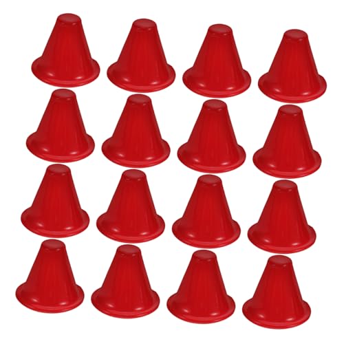 TOYANDONA 50 Stück 38 Drift Road Barriere Mini-sportkegel Spielzeug Für Straßensperren Mini-fußballhütchen Trainingsmarkierungskegel Fußball-trainingskegel Barrikaden Zeichen Plastik Rot von TOYANDONA