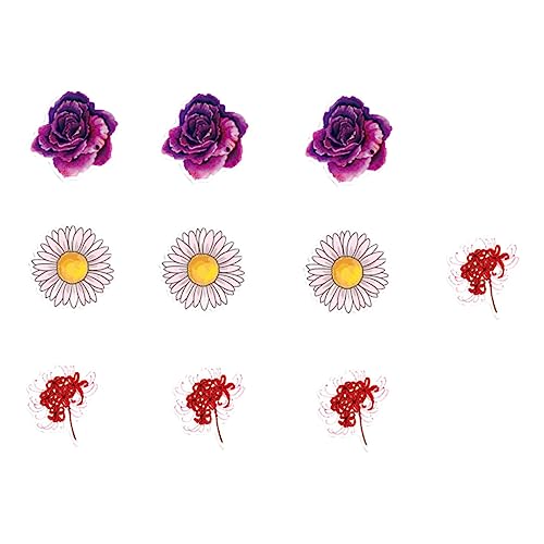 TOYANDONA 50 Stück Blumen Flower Sticker dekorative Sticker Stickers Attractive Stickers DIY-Aufkleber Wasserfeste Aufkleber Tagebuch Buch Aufkleber Laptop-Aufkleber PVC von TOYANDONA