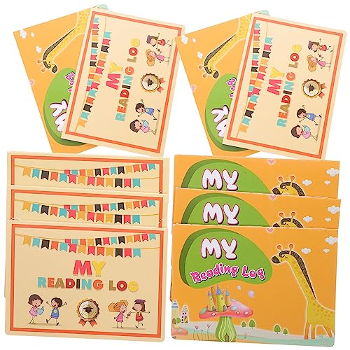 TOYANDONA 50 Stück Englisches Sparbuch Lesekarten bequemes Lesebuch Kinder notizbuch Kinder Lesebankbuch Englisch Lesebankbuch Sparbuch mit Cartoon-Muster praktisches Kinderlogbuch Papier von TOYANDONA