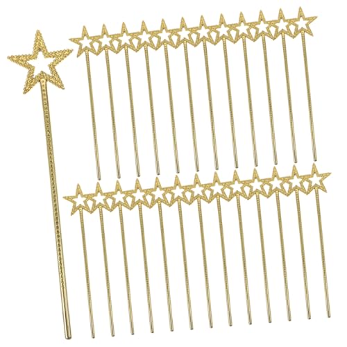 TOYANDONA 50 Stück Feenstab für Party laufstall Spielzeug geburtstagsmitgebsl Zubehör für Feenkostüme Feenstern Zauberstab Pentagramm-Fee-Sticks Requisiten für Cosplay-Bühnenauftritte Golden von TOYANDONA