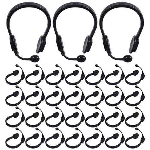 TOYANDONA 50 Stück Kleine gelbe Enten-Kopfhörer Mini-Headset-Ornament Puppenkleid-Mikrofon-Headset verkleidung Kinder Spielzeug für Kinder baustützen Mini-Mikrofon Puppenkostümzubehör Black von TOYANDONA