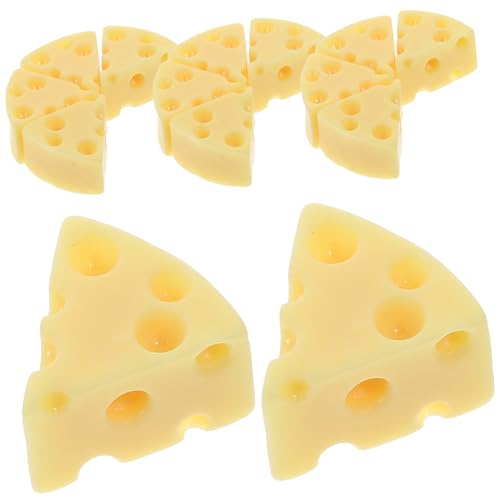 TOYANDONA 50 Stück Mikrokäse küche deko küchen deko käsesortiment Gelbes Käsemodell Käseleitern Szene dekore selber Machen Käseornament Käsemodelle Miniatur-Hausdekore Käsedekore Harz Yellow von TOYANDONA