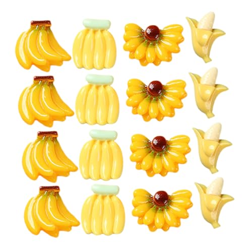 TOYANDONA 50 Stück Mini-Bananen Simuliertes Obst Mini-früchte Dekorative Bananen Winzige Bananen Gefälschte Banane Bananen-partydekorationen Künstliche Bananen Bananenstütze Harz von TOYANDONA