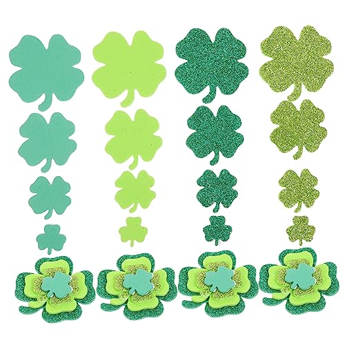 TOYANDONA 500 Stück Vierblättrige Aufkleber Große Aufkleber St Patrick's Day Kleeblatt Aufkleber St Patrick's Day Dekorationsaufkleber Selbstklebende St Patrick's Day Aufkleber von TOYANDONA