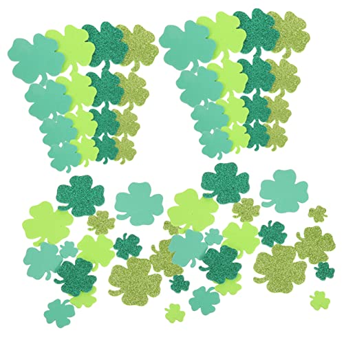 TOYANDONA 500 Stück Vierblatt Aufkleber Großpackung Aufkleber St Patrick's Day Dekorationsaufkleber Dekorative Kleeblatt Aufkleber Selbstklebende Kleeblatt Aufkleber St von TOYANDONA