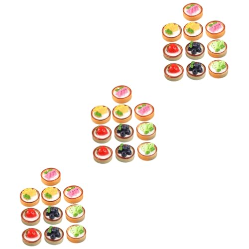 TOYANDONA 54 STK Simulierter Obstkuchen Mini-Fake-Kuchen Lebensechter Gefälschter Kuchen Kuchenstück Gefälschter Dessertkuchen Miniatur-obstkuchen Gefälschte Cupcakes Simulation Kuchen Harz von TOYANDONA