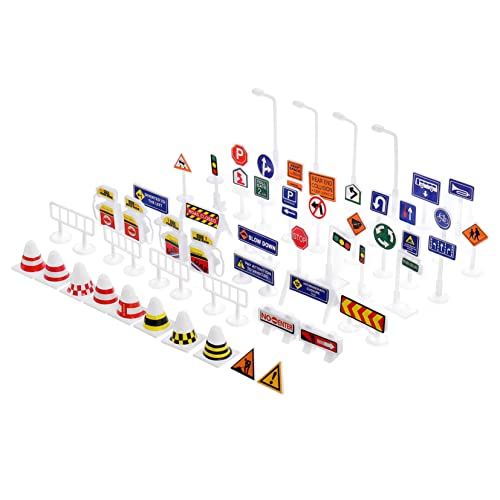 TOYANDONA 56-Teiliges Verkehrsschilder-Set mit Mini-Ampeln – Pädagogisches Spielzeug für Verkehrserziehung | Lernspielzeug für Kinder ab 3 Jahren | Straßenverkehr-Zubehör für Spielteppiche & Sandkaste TOYANDONA 56-Teiliges Verkehrsschilder-Set mit Mini-Ampeln – Pädagogisches Spielzeug für Verkehrserziehung | Lernspielzeug für Kinder ab 3 Jahren | Straßenverkehr-Zubehör für Spielteppiche & Sandkaste von TOYANDONA