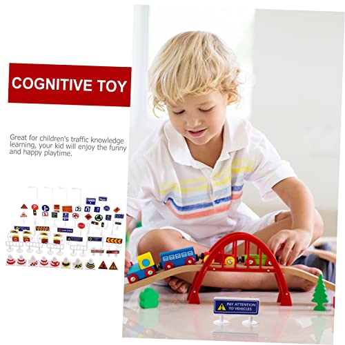 TOYANDONA 56 Stück Teiliges Verkehrszeichen Spielset für Stabilen Straßenschildern und Absperrungen Fördert Motorische Fähigkeiten Hand Augen Koordination und Kreatives Rollenspiel Geeignet TOYANDONA 56 Stück Teiliges Verkehrszeichen Spielset für Stabilen Straßenschildern und Absperrungen Fördert Motorische Fähigkeiten Hand Augen Koordination und Kreatives Rollenspiel Geeignet von TOYANDONA
