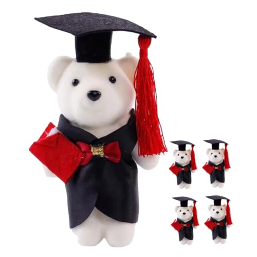 TOYANDONA 5Pcs Puppe für die Abschlusssaison Little Bear Dekoration abschlussgeschenk dekoringe Decoration Cartoon-Plüschbären Plüsch-Abschlusspuppen Abschlussbär- Schaum von TOYANDONA