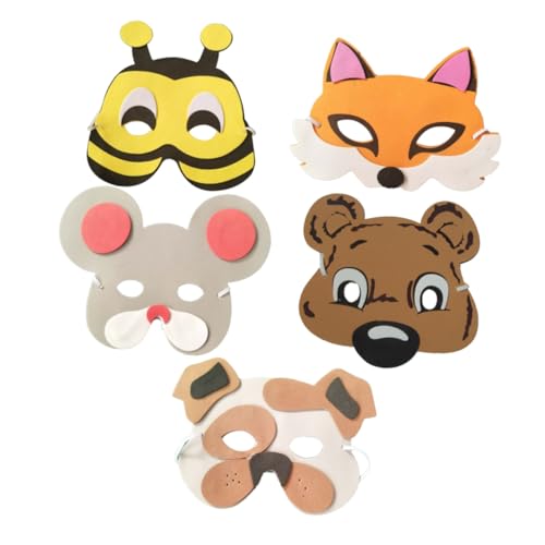 TOYANDONA 5St Cartoon-Tiermaske lustige masken lustige dog mask fox mask hundemaske Tiermasken Cosplay Fuchsmaske Party-Maske tierische Maske von TOYANDONA