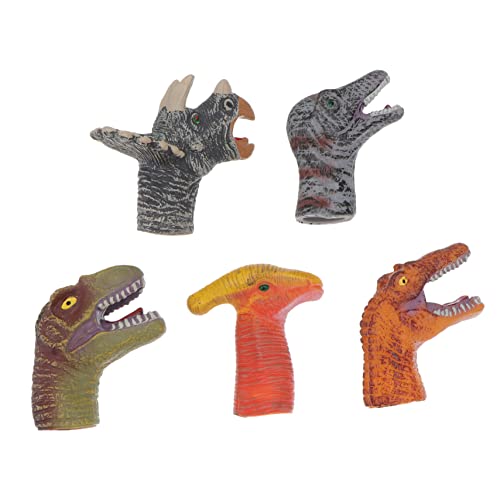 TOYANDONA 5St Dinosaurier-Fingerpuppe interaktives stofftiere für Kindergeburtstagsgeschenk Toys Dinosaurier-Partyzubehör Puppen Kinderspielzeug Babyspielzeug PVC von TOYANDONA