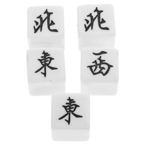 TOYANDONA Joyful Mahjong Würfel Party Requisiten 5 Stücke Wind Richtung Würfel für Mahjong Spiele von TOYANDONA