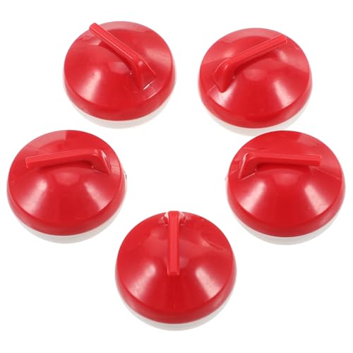 TOYANDONA 5St Mini Curling Ball Mini- blinkende Spielzeuge Zubehör für Brettspiele Kinderspielzeug fünfzackiger Sternenstab Lernspielzeug Curling Zubehör Plastik rot von TOYANDONA