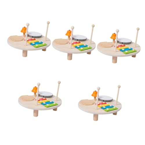 TOYANDONA 5St Multifunktionales Schlaginstrument musikinstrumente Kinderspielzeug Percussion Instrumente Musikspielzeug für Babys Spielzeuge Holz-Xylophon lustiges Musikspielzeug hölzern von TOYANDONA