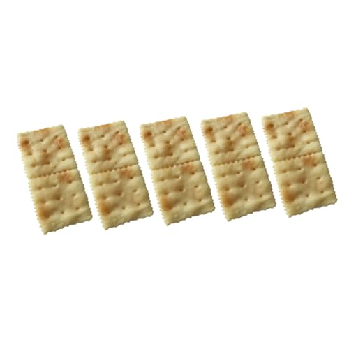 TOYANDONA 5St Nachgemachte Soda-Cracker Keks Spielzeug realistische Kekse gefälschte Sodakekse künstlich plätzchen dekorieren Dekorative Kekse gefälschtes Keksessen Simulationskeksmodell PVC von TOYANDONA