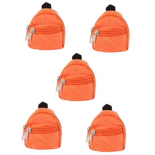 TOYANDONA 5St Puppenrucksack Kinder sammlerstücke Zubehör für die Puppenhausschule Mini-Schultasche Spielzeuge Büchertasche Mini-Rucksackmodelle Rucksacktasche für Simulationspuppen von TOYANDONA