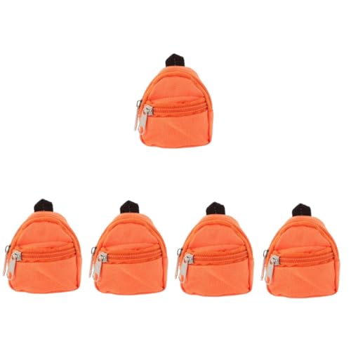 TOYANDONA 5St Puppenrucksack Kinder sammlerstücke so tun, als Spiele Rucksack Mini-Rucksack für Puppen Decora- Büchertasche Spielzeuge Mini-Hausschmuck Mini-Schultasche Stoff von TOYANDONA