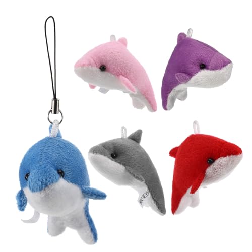 TOYANDONA 5St Schultüte Stoff Kleiner Delphin Kleiner Stoff Delphin Deko Plüschtier Schlüsselanhänger Dolphin Plüschtier Glubschi Schlüsselanhänger Schlüsselanhänger Bauchtasche von TOYANDONA