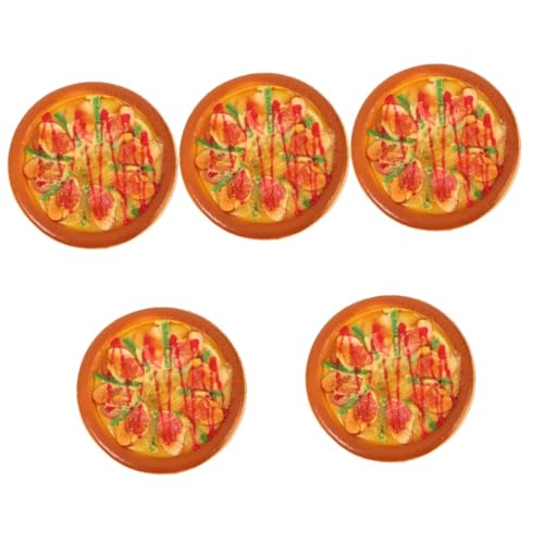 TOYANDONA 5St Simulation Pizza-Modell gefälschtes Pizzamodell lebensechtes Pizzastück Falsche Pizza Modell Dekoratives Pizza Modell Spielzeug Restaurant Spielen gefälschte Pizza PVC von TOYANDONA