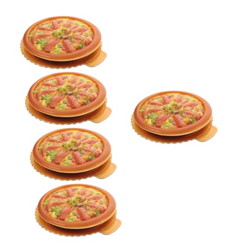 TOYANDONA 5St Simulation Pizza-Modell lebensechte Pizza künstliche Pizza Modellpizza hochzeitsdekoration partydekoration Simulation Pizzamodell Simulation Lebensmittelmodell Stütze PVC von TOYANDONA