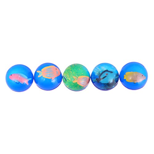 TOYANDONA 5St Springender Ball aus Gummi für kinderspielzeug gummiball детские игрушки jucarii pentru copii hühner spielzeuge kinderknallzeug Blue von TOYANDONA