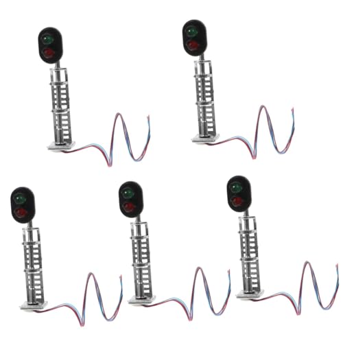 TOYANDONA 5St modellbahn Lichter Sandtisch-Zubehör Miniatur Puppenhaus-Ampellampe Ampeln für Kinder Modellbau Material Modelleisenbahn-zubehör Spielzeug Mini-Pflanzendekor Modellsignal Abs von TOYANDONA