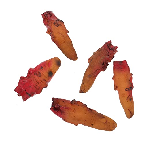 TOYANDONA 5st Blutige Finger Körperteile Finger Halloween-Requisiten Körperteil Gruselige Falsche Finger Gefälschte Blutige Hand Halloween-Finger-Requisiten Colorful Vinyl von TOYANDONA