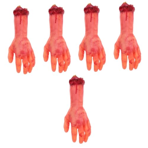 TOYANDONA 5st Gebrochene Hand Mit Prothese Im Spukhaus Simuliertes Handmodell Falsche Blutige Gebrochene Hand Halloween-körperstütze Requisiten Für Gebrochene Hände Falsche Hand Emulsion von TOYANDONA