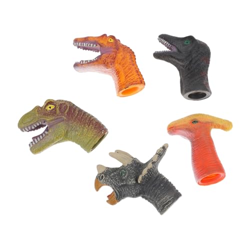 TOYANDONA 5st Handpuppenspielzeug Fingerpuppen Karikaturtiere Handpuppen Dinosaurier-fingerspielzeug Interaktives Spielzeug Für Kinder Handpuppen Für Babys Jungenspielzeug Plastik von TOYANDONA