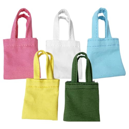 TOYANDONA 5st Puppen-umhängetasche Taschen Plüsch Puzzle-Tasche Strohsäcke Kleiner Strohsack Beutel Strohhandtasche Eimertasche Windel Die Einkaufstasche Makeup Tasche Segeltuch von TOYANDONA