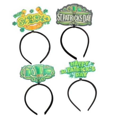 TOYANDONA 5st Stirnband St Patrick's St Patricks Day Hut Kleeblatt-haarreifen St Patricks Day Dekorationen St. Patrick Tag Haaraufsatz Partyzubehör Für Heilige Stirnbänder Plastik von TOYANDONA