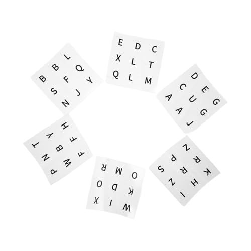 TOYANDONA 6 Blätter Zauberwürfel-Hilfszubehör puzzlezubehör Puzzlewürfel Puzzle Cube Zubehör Großdruck Buchstabensticker Aufkleber mit englischen Buchstaben PVC von TOYANDONA