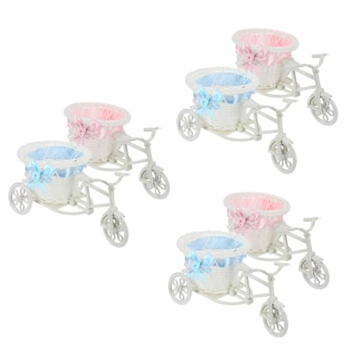 TOYANDONA 6 STK Aufbewahrungskorb Babyparty-Süßigkeiten-Korb Fahrrad Pflanzer gewebter Pflanzer Blumendekorationen e Trike dreiräder Leve Kleiner Blumenkorb Babyparty-Partydekoration Plastik von TOYANDONA