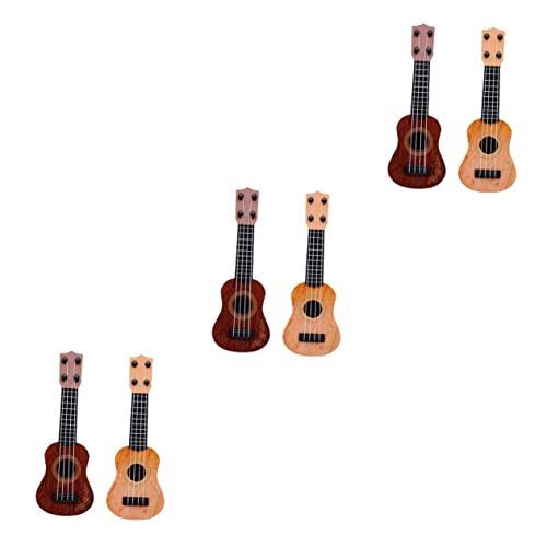 TOYANDONA 6 STK Mini-Ukulele kinderinstrumente musikinstrumente für Kinder Gitarre für Anfänger Kinder Gitarrenspielzeug Gitarrenmodell für Kinder pädagogische Gitarre für Kinder Plastik von TOYANDONA