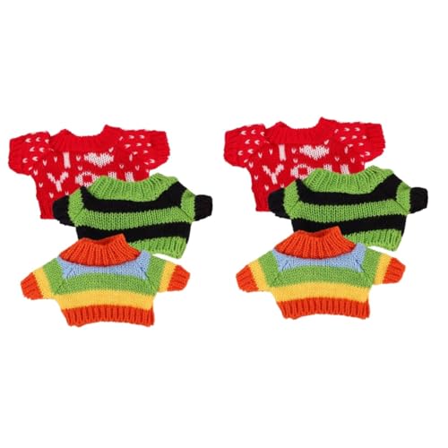 TOYANDONA 6 STK Zubehör Für Puppenpullover Zubehör Für Puppenkleidung Kompakte Puppenkleidung Junge Puppe Puppenwagen Schönes Puppenkostüm Kleine Kleidung Tragen Plüschtier Buggy Garn von TOYANDONA