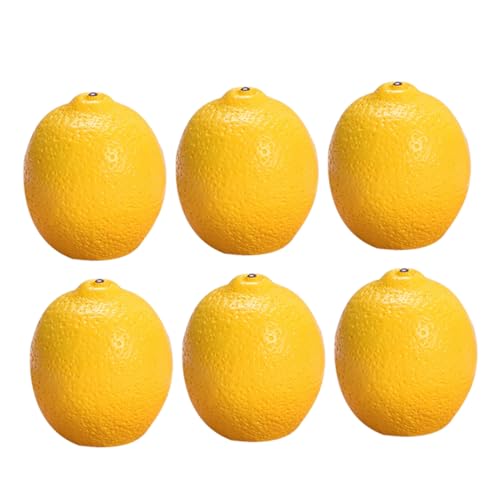 TOYANDONA 6 Stück Künstliche Früchte Zitronen Mini Obst Modell Künstliche Zitrone Gefälschte Mini Zitrone Künstliche Miniatur Zitrone Mini Faux Zitronen Mini Künstliche von TOYANDONA