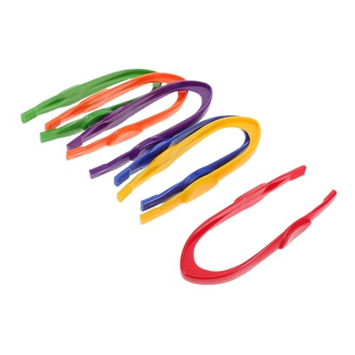 TOYANDONA 6 Stück Teiliges Bunte Kunststoffpinzetten mit Runder Spitze für Montessori Lernspielzeug Feinmotorik und Hand Augen Koordination für Vorschule Bastelarbeiten Sortierung und TOYANDONA 6 Stück Teiliges Bunte Kunststoffpinzetten mit Runder Spitze für Montessori Lernspielzeug Feinmotorik und Hand Augen Koordination für Vorschule Bastelarbeiten Sortierung und von TOYANDONA