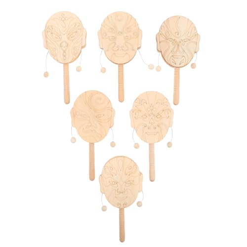 TOYANDONA 6 Stück Teiliges DIY Holzrasseln mit Peking Oper Masken Blanke Trommeln zum Bemalen Pädagogisches Musikinstrument für Fördert Kreativität Kulturelle Bildung und Soziales Lernen TOYANDONA 6 Stück Teiliges DIY Holzrasseln mit Peking Oper Masken Blanke Trommeln zum Bemalen Pädagogisches Musikinstrument für Fördert Kreativität Kulturelle Bildung und Soziales Lernen von TOYANDONA