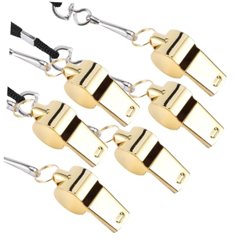 TOYANDONA 6 Stück Teiliges Notfallpfeifen aus Edelstahl Laute Trillerpfeifen für Outdoor Schule Camping Wandern mit Schlüsselanhänger Leicht und Robust Goldfarben TOYANDONA 6 Stück Teiliges Notfallpfeifen aus Edelstahl Laute Trillerpfeifen für Outdoor Schule Camping Wandern mit Schlüsselanhänger Leicht und Robust Goldfarben von TOYANDONA